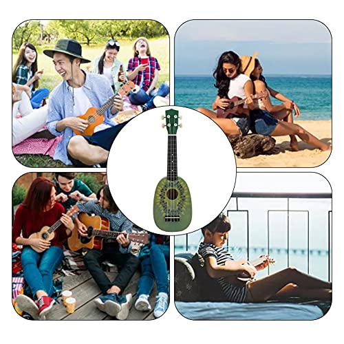 Ukulélé, Ukulélé solide à grain de bois fin avec sac pour débutants(kiwi) - Les Beatles, Paul McCartney, John Lennon, RIngo Starr, George Harrison Ukulélé, Ukulélé solide à grain de bois fin avec sac pour débutants(kiwi) – Image 6