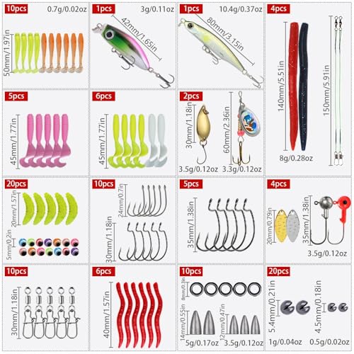 Kit de Pesca 114 Piezas con Señuelos y Accesorios miniatura 2