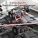 FEIERDUN 3-Grip U-Handles Chest Press Machine, 1250LBS Bench Press Machine with Independent Converging Arms, 11+3 Adjustable Positions, Flat Incline Bench for Chest, Arms Home Gym, Black-Orange