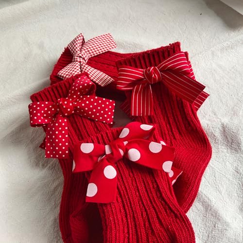 kiobrvhe Christmas Socks Thicken Thermal Winter Warm Holiday Cotton Red Socks 6-Pairs Pack Toddler Children Gifts4