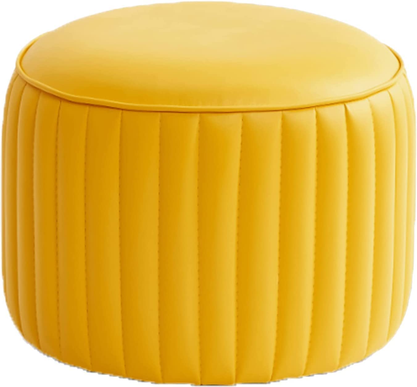Chaise pouf rond en PU pour remplacer les tabourets inconfortables