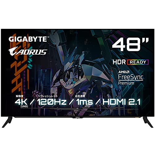ゲーミングモニター GIGABYTE AORUS FO48U AORUS FO48U | GIGABYTE 47.53インチ 4K ゲーミングディスプレイ