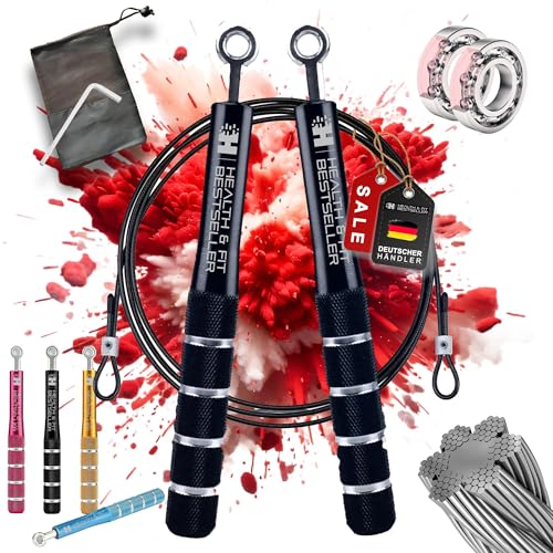 HEALTH & FIT Springseil – Verstellbares Fitness-Springseil mit...