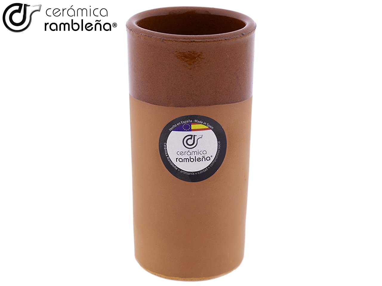 CERÁMICA RAMBLEÑA | Weingläser - Modell 07 - Pack x6 | Rotweinglas aus rotem Ton | Glas für Wein | 180 ml