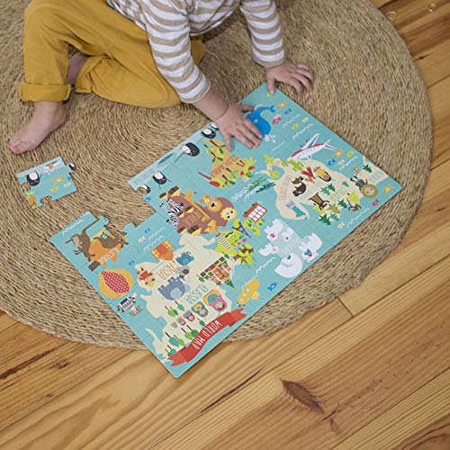 Apli kids 14550 Motif Carte du Monde par Martina Hogan Puzzle 24 pièces - vue 5