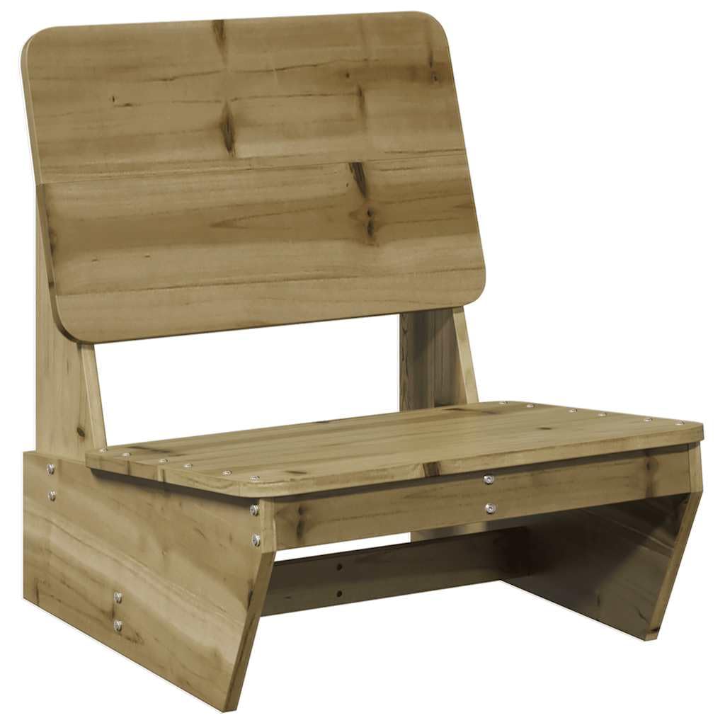 Chaise de Jardin en Bois de Pin Imprégné 60x64x70,5 cm pour Terrasse et Balcon