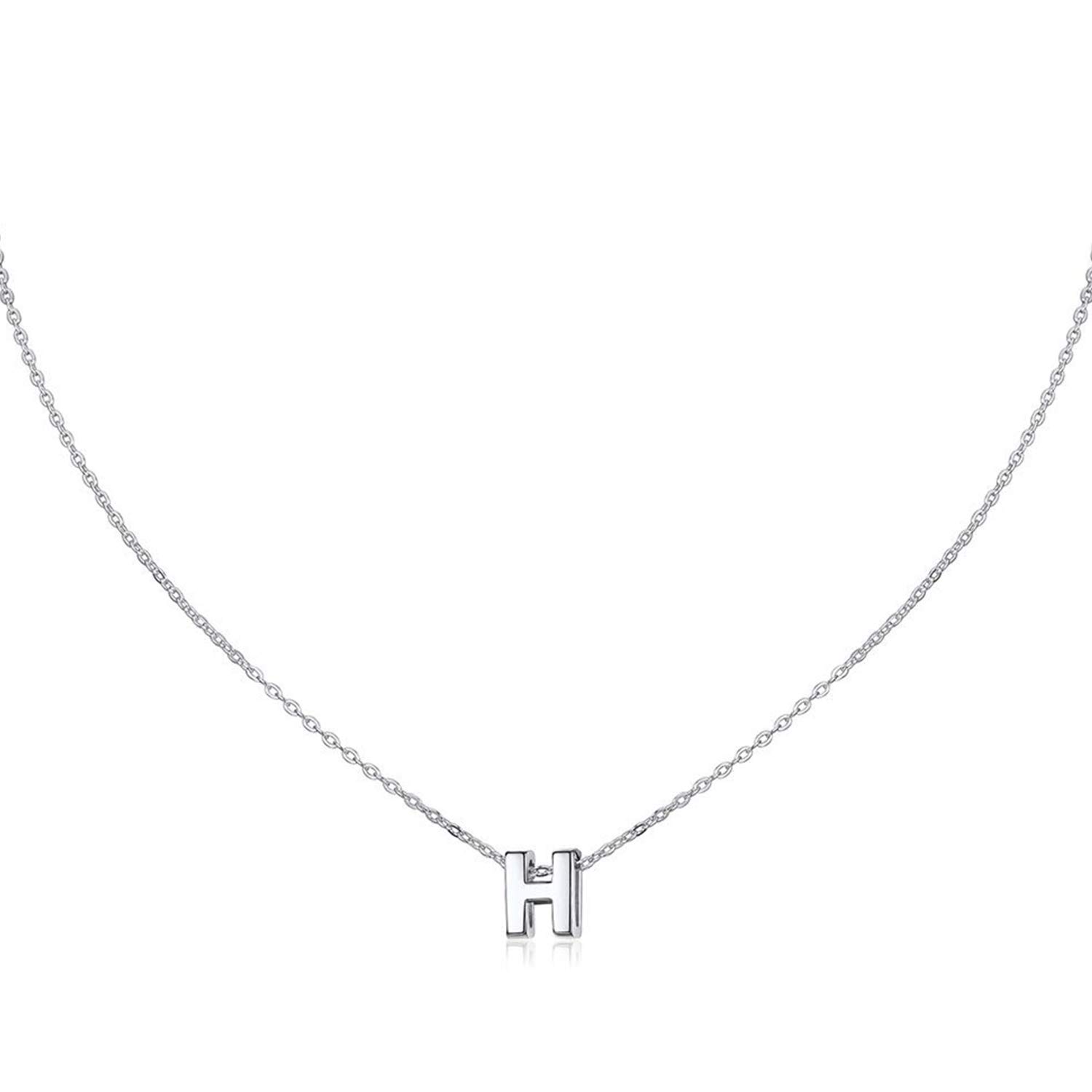 MOMOL Small Initial Necklace for Women Stainless Steel Tiny Letter Necklace Personalized Name Necklace