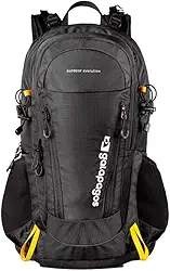 Mochila de Ataque Vórtex 35L, RipStop, Resistente à Água, + Capa de Chuva, Preta, 53 x 33 x 16 cm