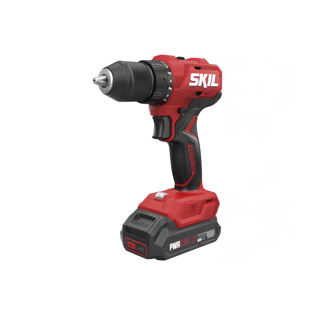 SKIL 3011HA DD1E3011HA Perceuse-​visseuse sans fil (pour bois et acier, transmission à deux vitesses, moteur sans balais, fonctionnement sur batterie, verrouillage automatique de la broche, outils