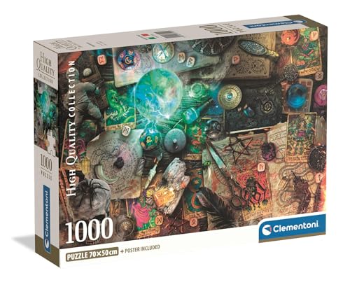 Clementoni – Puzzle 1000 Pièces Maleficium – 14 Ans et + – Jeu de société Univers Fantastique Sombre – Idée Cadeau