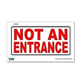 Not An Entrance - Business Store Sign - Window Wall Sticker