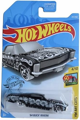 Hot Wheels '64 Buick Riviera, HW Art Cars 4/10 [Black] 217/250