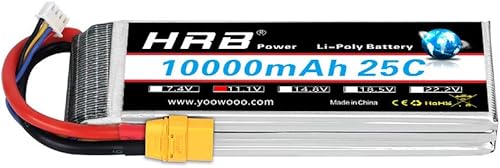 HRB 3S 10000mAh Lipo Batería XT90 25C 11.1V RC Lipo Batería Compatible con RC Car RC Plane RC Truck RC Boat RC Avión RC Helicóptero RC Quadcopter