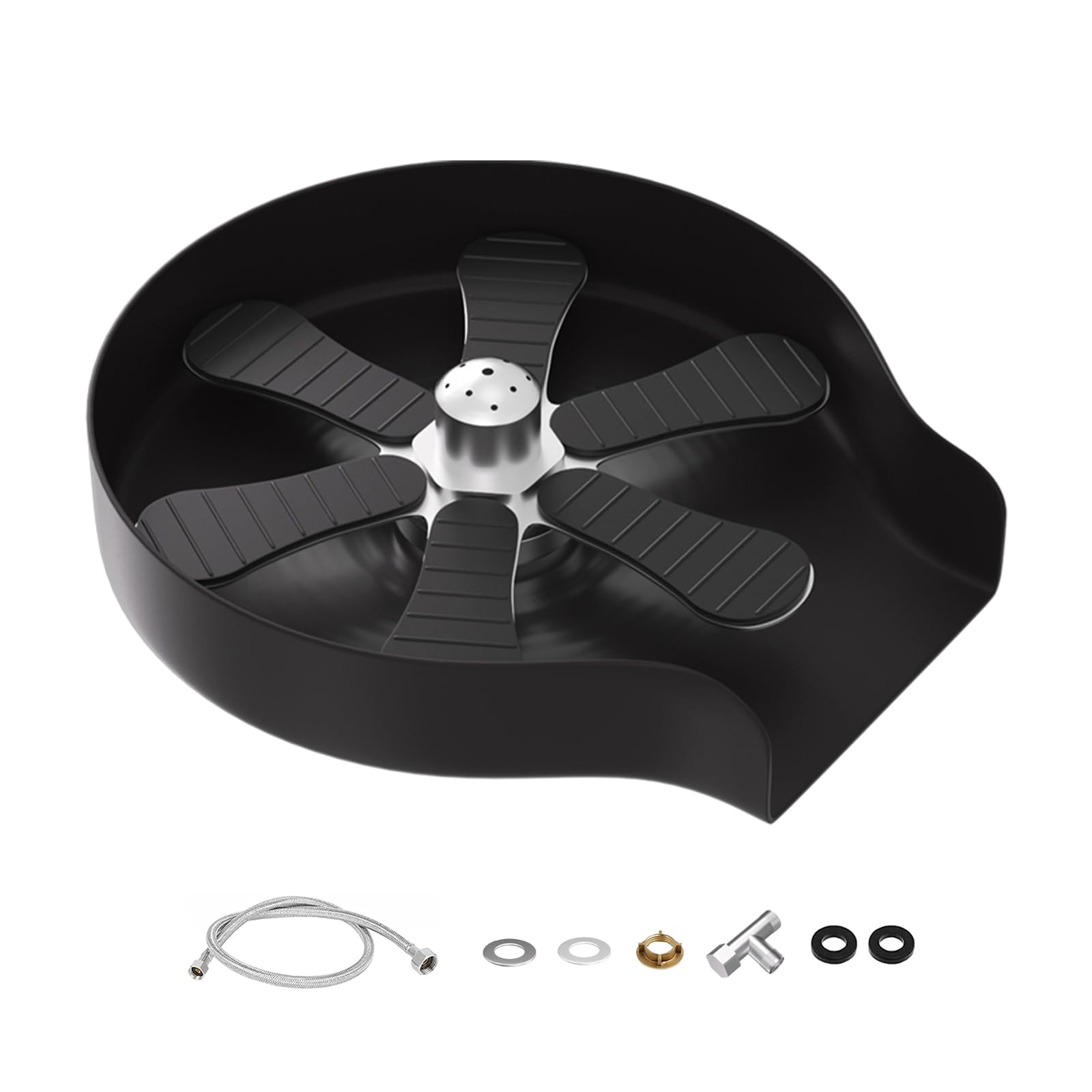 Lavadora De Vidrio, Aicoya AutomáTica Lavadora De Botellas, Limpiador De Vidrio De Alta PresióN Para Cocina, Fregadero, Bar, Hogar, Negro