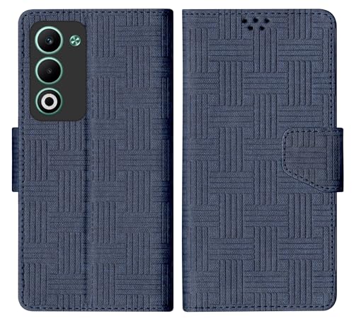 Image of SBMS Flip Cover for Oppo K13x 5G / Oppo A5 5G 6.67 inch Back Cover Case with Magnatic Closure | Inbuilt Stand | Card & Money Pocket (Mat Blue)
