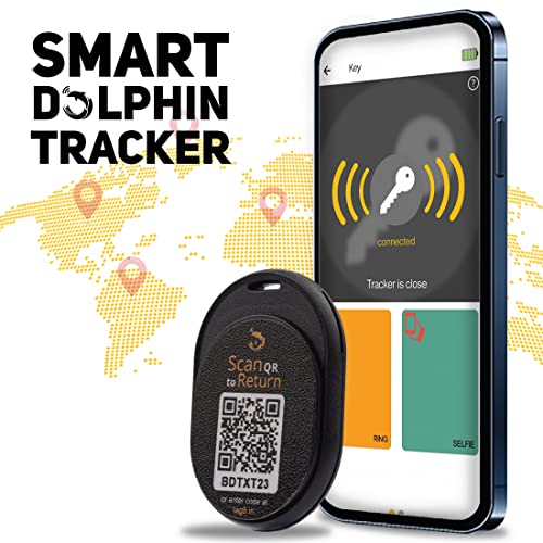 Image of tag8 Dolphin Smart Tracker, Android and iOS Compatible, Alternative to GPS Tracker for Locating Valuables Within Approximate Distance, Bluetooth Luggage Tracker and Key Finder, 1 Piece, Black