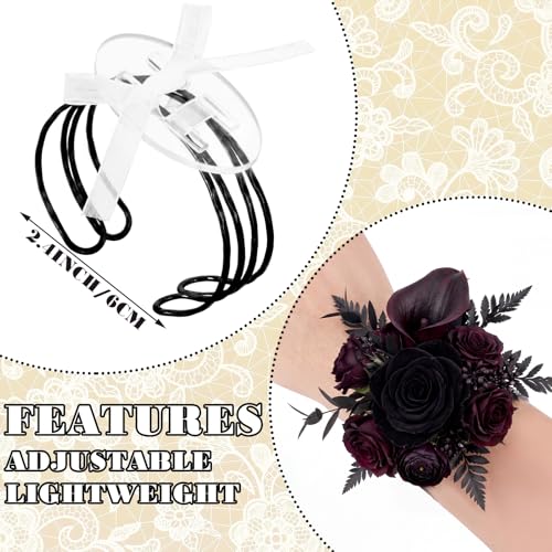 Bracelet de poignet de mariage réglable et confortable - Lot de 4