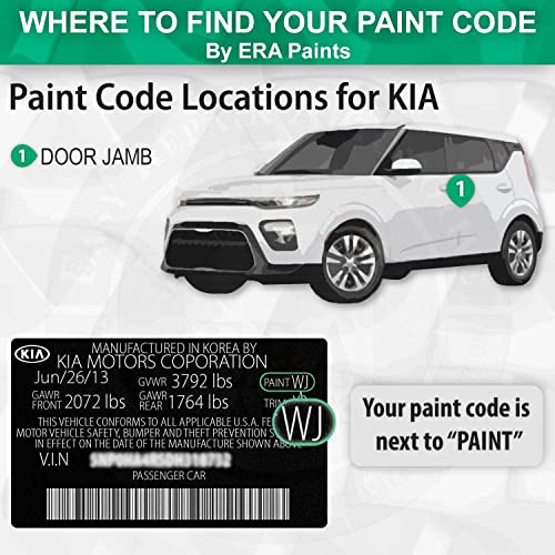 Image of ERA Paints Pick Your Color for KIA Automotive Spray (Basecoat) Paint and Clearcoat (KCS Sparkling Silver Metallic)