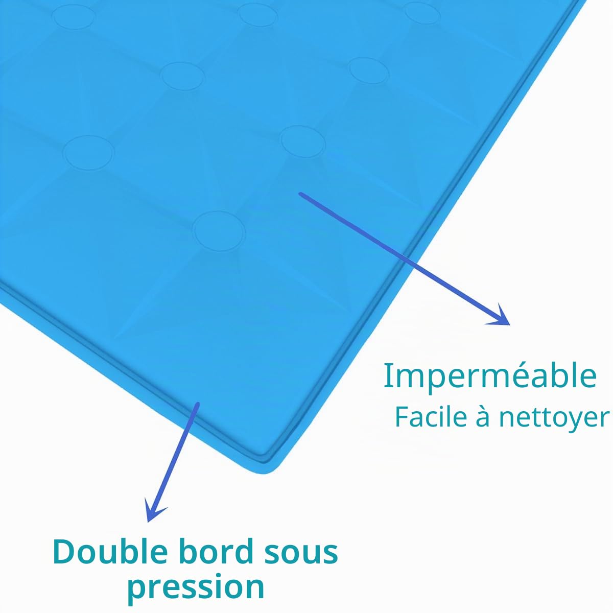 Tapis rafraîchissant en gel pour adultes - Pour les sueurs nocturnes et l'augmentation de la qualité du sommeil - Drap de lit simple - Surmatelas - Coussin - 100 % sûr et propre - Tapis de
