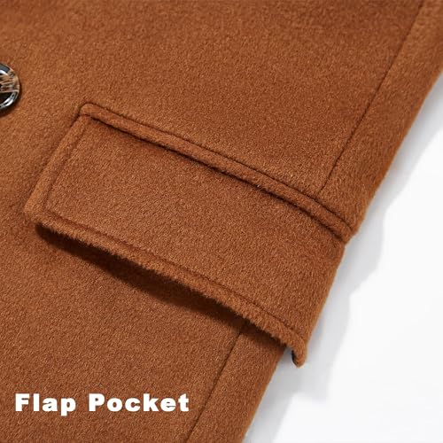 Image of APTRO Men's Luxury Full Length Trench Coat Long Wool Overcoat Winter Windbreaker