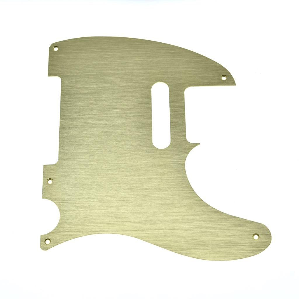 KAISH Metal Aluminum Anodized American Vintage 5 Hole Tele Style Pickguard TL Pick Guard Scratch Plate for USA/Mexico Telecaster Gold
