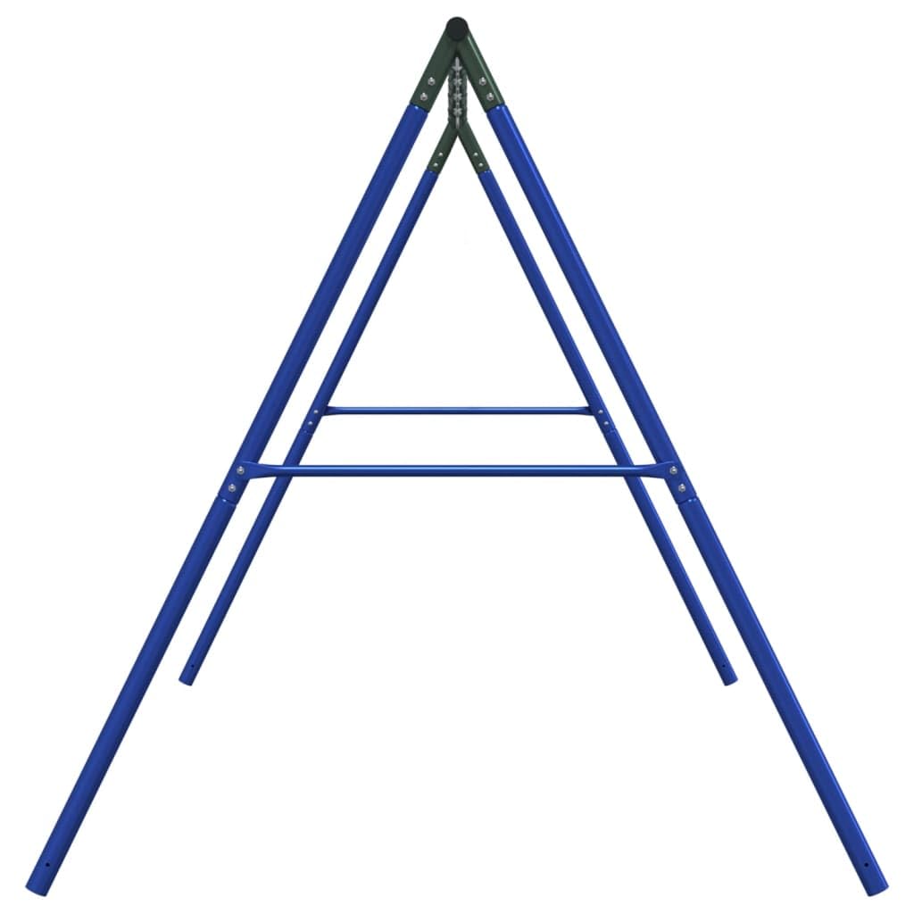 Schaukelgestell aus lackiertem Stahl 341 x 185 x 185 cm, belastbar bis 200 kg, für 4 Kinder, kompatibel mit Schaukelsitzen, Nestschaukel und Trapezen, ideal für Garten, Spielplatz, Outdoor
