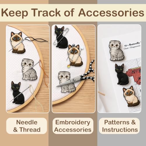 Image of Kraftex Magnetic Needle Minder. Needleminder for Embroidery & Sewing. Cute Needlepoint Accessories. Magnetic Needle Holder for Cross Stitch. Cute Magnet Pin Gift