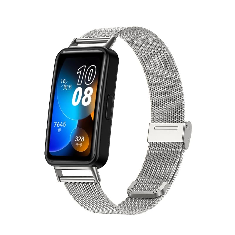 Correa metálica de malla ajustable para Huawei Band 8 miniatura 5