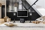 Triangle - Enceintes Actives BOREA BR02 Connect - Enceintes Bibliothèque Bluetooth avec Amplificateur 2X 50W - Audio HD - Entrées Phono/Platine TV Arc & USB - 176 x 310 x 274 mm - Noir (Paire) - 4
