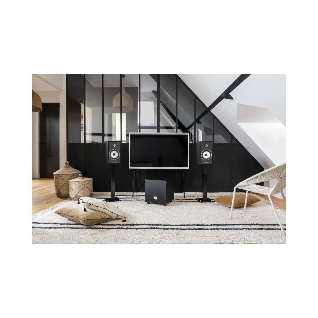 Triangle- Enceintes Actives BOREA BR03 Connect - Enceintes Bibliothèque Bluetooth avec Amplificateur 2X 60W - Audio HD - Entrées Phono/Platine TV Arc & USB - 206 x 360 x 314 mm - Noir (Paire)