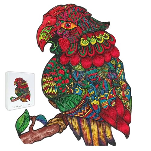 Image of MONKEYTAIL Whimsy Wooden Jigsaw Puzzle for Adults & Teens - Laser-Cut Pieces, 3D Puzzle Box as Birthday Gift for Boys & Girls - Brain Teaser, Home Decor & Family Game (VIPR, Size: Large)