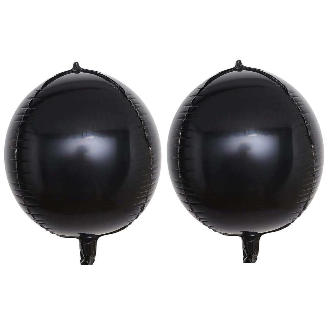Black 4D Foil Balloon, 55cm (2 pack)