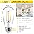 Gozelux Edison Light Bulbs 60W Equivalent, Dimmable Vintage LED Light Bulbs, E26 Medium Base, Cool White 4000K, ST58, 6W, 750LM, 90+ CRI, Antique Decorative Filament LED Bulb, Clear Glass, Pack of 4