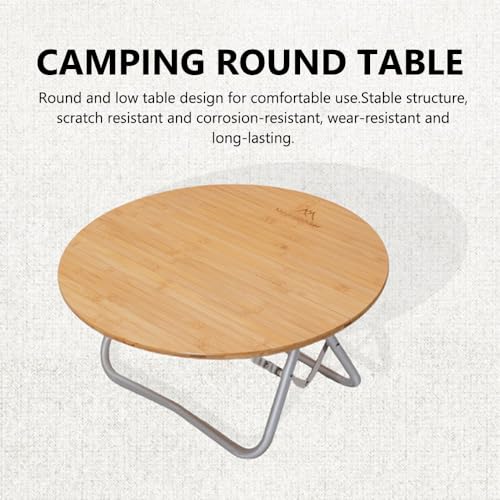 Table de camping portable ronde pour éviter l'encombrement - 4