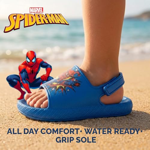 Image of Josmo Kids Slides Open Toe Sandal SpiderMan Paw Patrol Cars Frozen Lilo Stitch Minnie Mouser Sandals Slide SlipOn For Boy Girl Sizes 5-10 Toddle