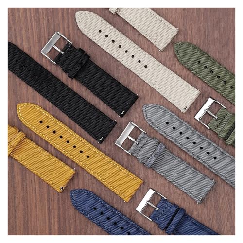 Correa de reloj de lona y nailon resistente de 22mm y varios tamaños 6