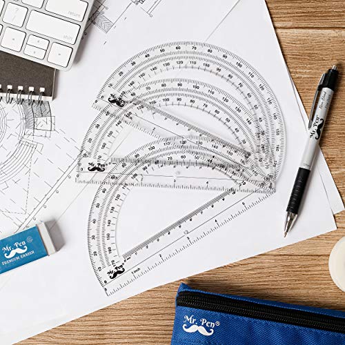 Mr. Pen Protractor, 6 Inches Protractor, Pack Of 3 #TOP2