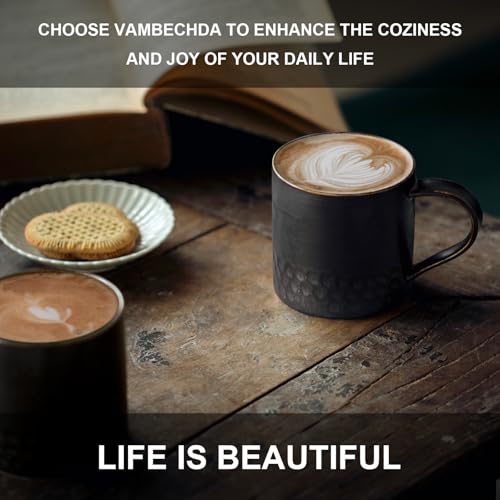 Taza de café cerámica 8 oz estilo japonés con asa miniatura 4