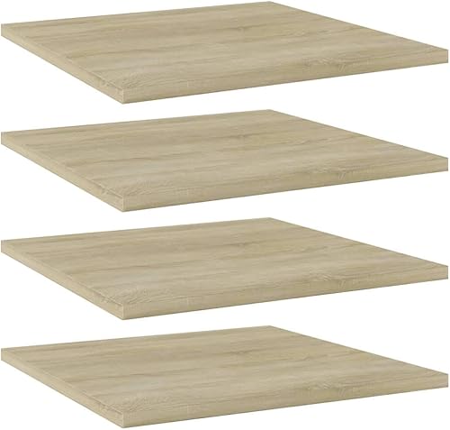 4 tablas de estantería de 15.7 x 15.7 pulgadas, estantes flotantes de roble Sonoma, estantes de pared para almacenamiento montados en la pared,
