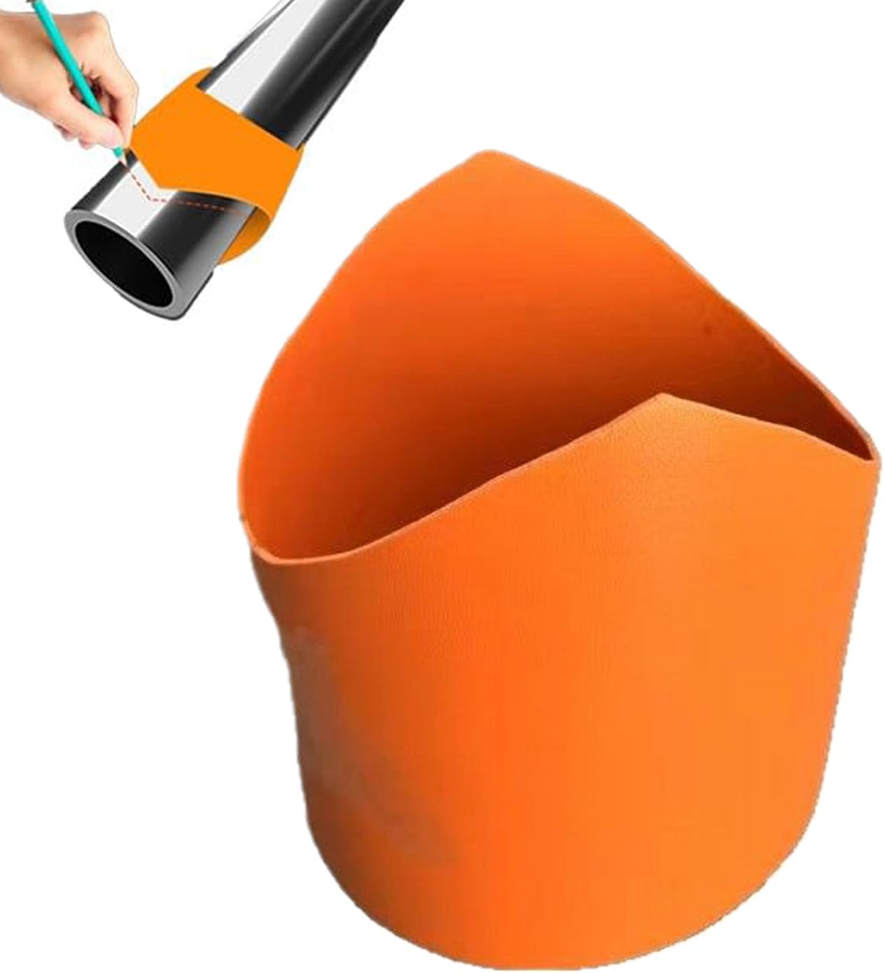 Pipe Saddle Cutting Guide - Accurate Arc Jig, Contour Stencil Tool, PVC Tube Fabrication Aid, Metal Template, HVAC Plumber Welding Accessory, Designed for Precision Cuts and Reliable Pipe Fitting Work