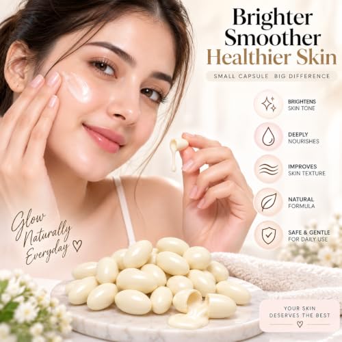 Image of Korean Skin Whitening & Brightening Facial Capsule 50 Pcs for Facial /Brightning Helps to Marks & Spots Removal, Radiance & Glow skin whitening Men & Women all skin type