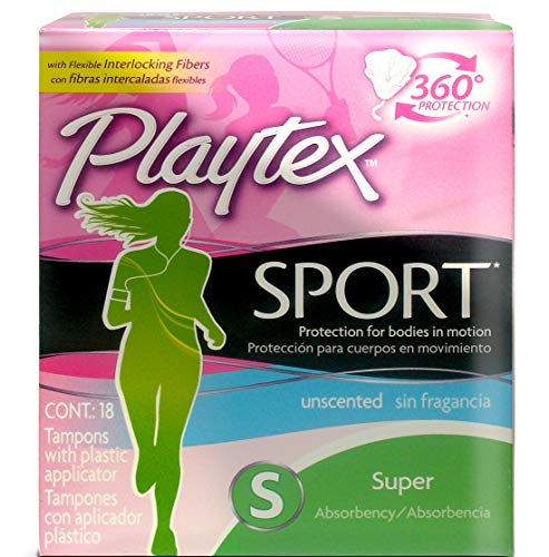 Playtex Tampones Protección en Movimiento, Sport Súper, 18 Piezas
