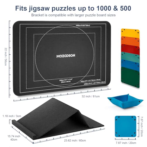 MOZOOSON Puzzlebrett 1000 Teile, Filz Puzzletisch, Puzzlematte – Ansicht 4
