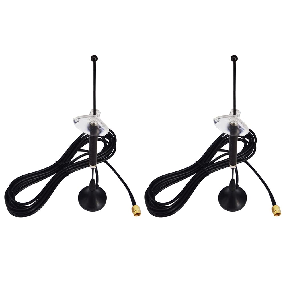 4G LTE Antenna 10dBi SMA Male Cellular Antenna 698-960MHz 1700-2700MHz with Magnetic Base Outdoor Antenna RG174 3M for Wireless Router WiFi Signal Booster Amplifier Modem Network Pack of 2