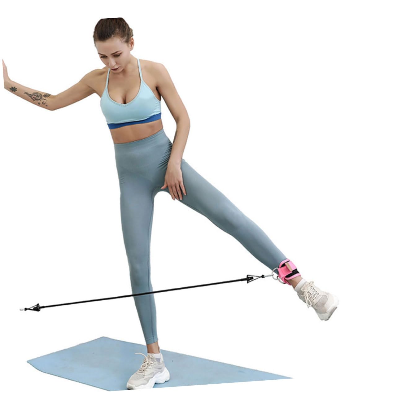 BESTonZON Teiliges Knöchel Bänder Mit Elastischen Riemen Für Fitness Training Vielseitige Übungszubehör Für Bein Und Hüfttraining Yoga Und Kraftsport