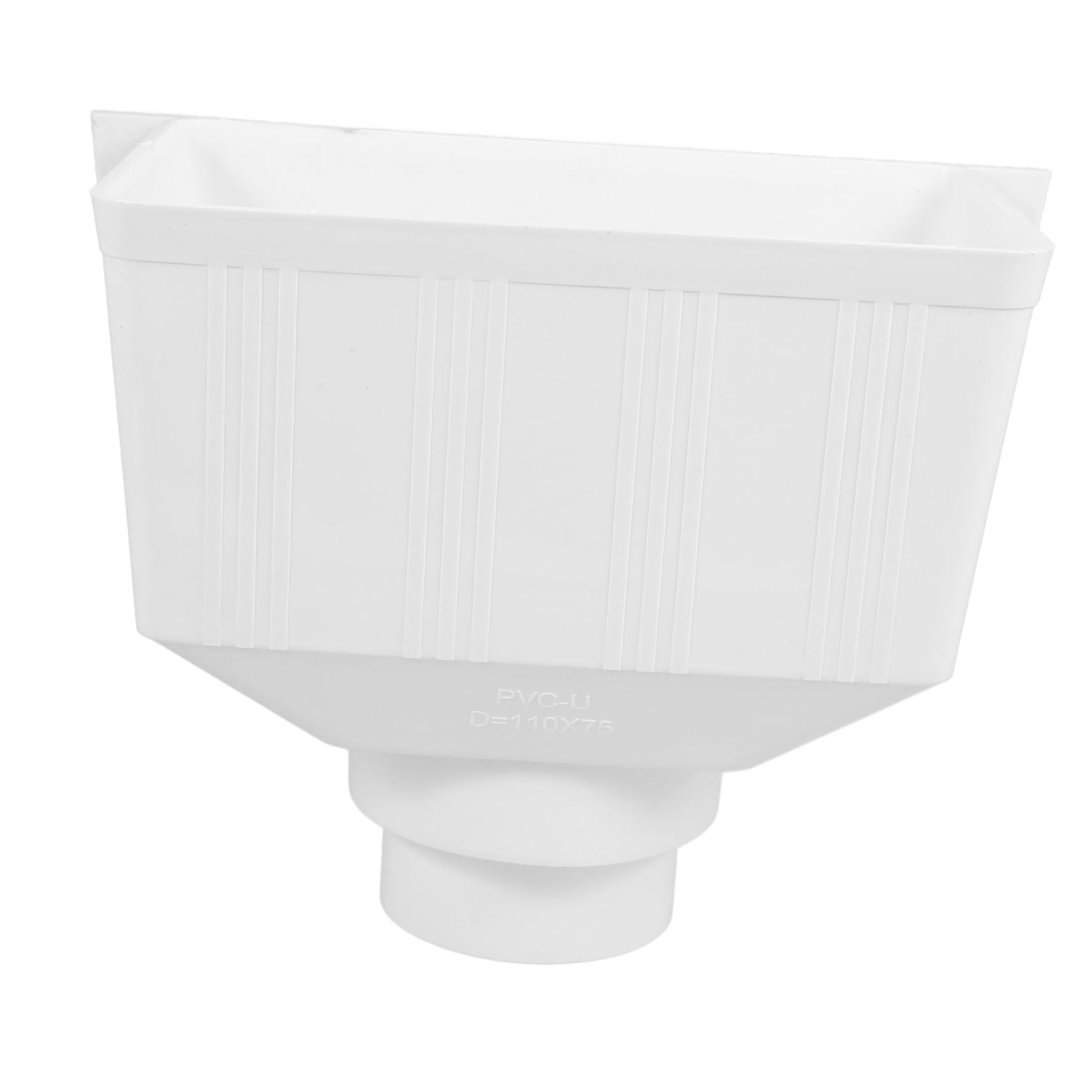 Angoily Drain Pipe Downspout Conductor Head Gutter Downpipe Connector Collector Downspout Funnel Y White Pvc