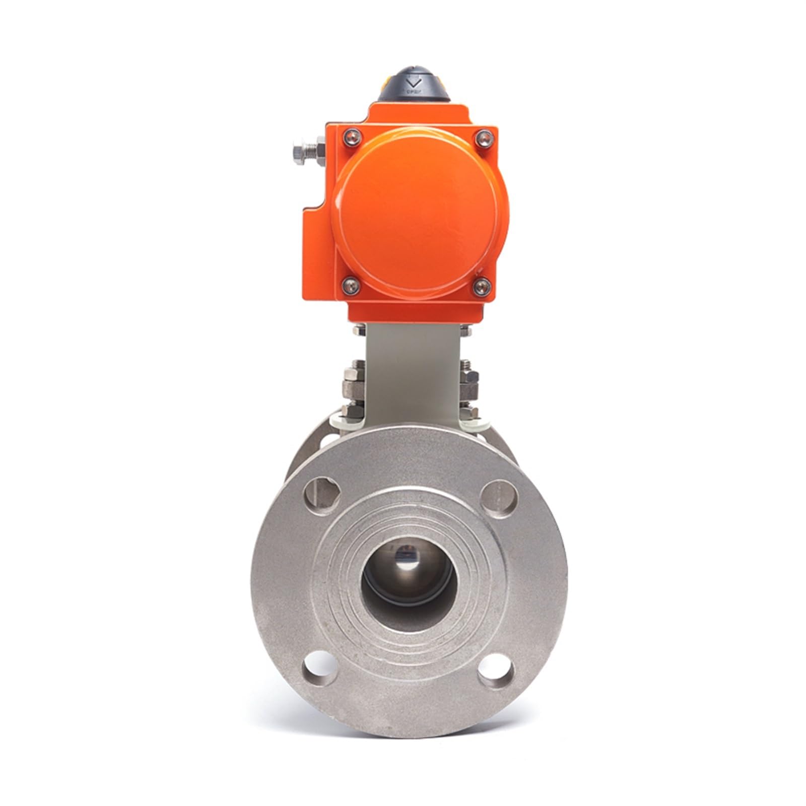 BOOGHIGC Q71F 1-1/4inch 304 Stainless Steel Pneumatic Flanged Ball Valve Double Acting Cylinder High Temperature Steam Flange 1Pcs