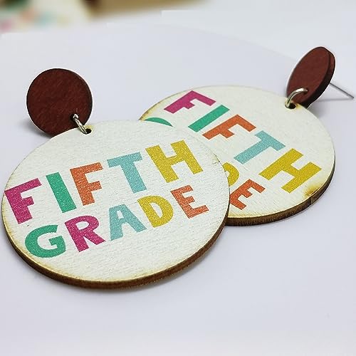 Blue Drop Teacher Earrings - Cute Wooden Dangle for Grade Welcome Back to School - Appreciation Jewelry Gifts3