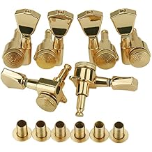 Lock JIN HO Tuners 3x3 Guitar Locking Tuners Gold Tuning pegs Machine heads for Les Paul Guitar Gold JN04