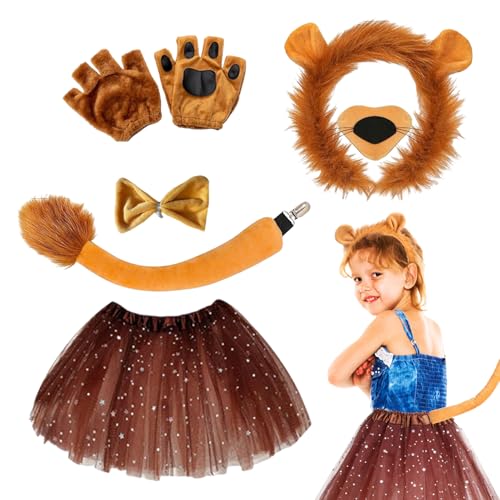 Accesorio De Disfraces De Animales Para Niños: Disfraces De Cosplay De Leones, Kit De De León, De León Para Niños | Kit De Ligeros Y Suaves, Fiestas Con Temática De Anima